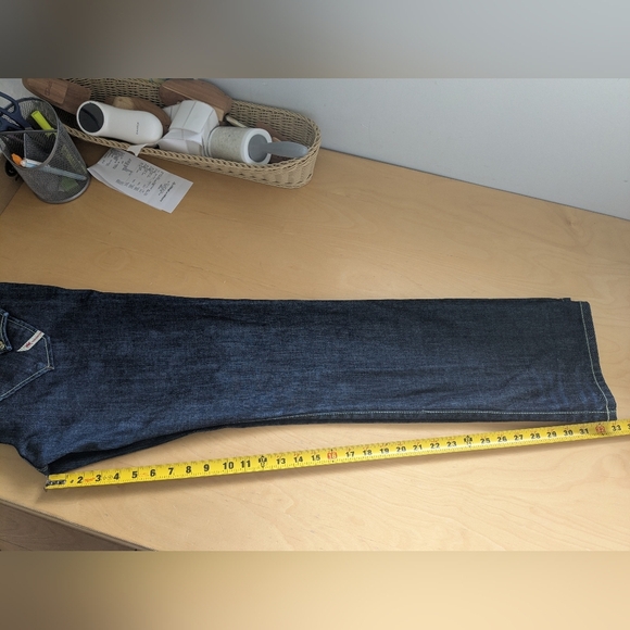 PARASUCO Y2K Women Jeans Pant Size 31 Blue Washed Color Flare And Low Waist - Picture 13 of 13